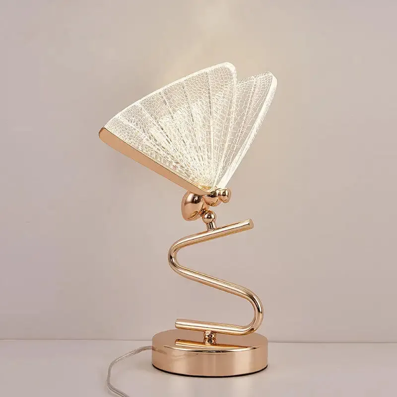 Nordic Modern Simple Butterfly Table Lamp Study Room Bedroom Nightstand Lamp warm Girl Butterfly Desk Lamp Small Night Light