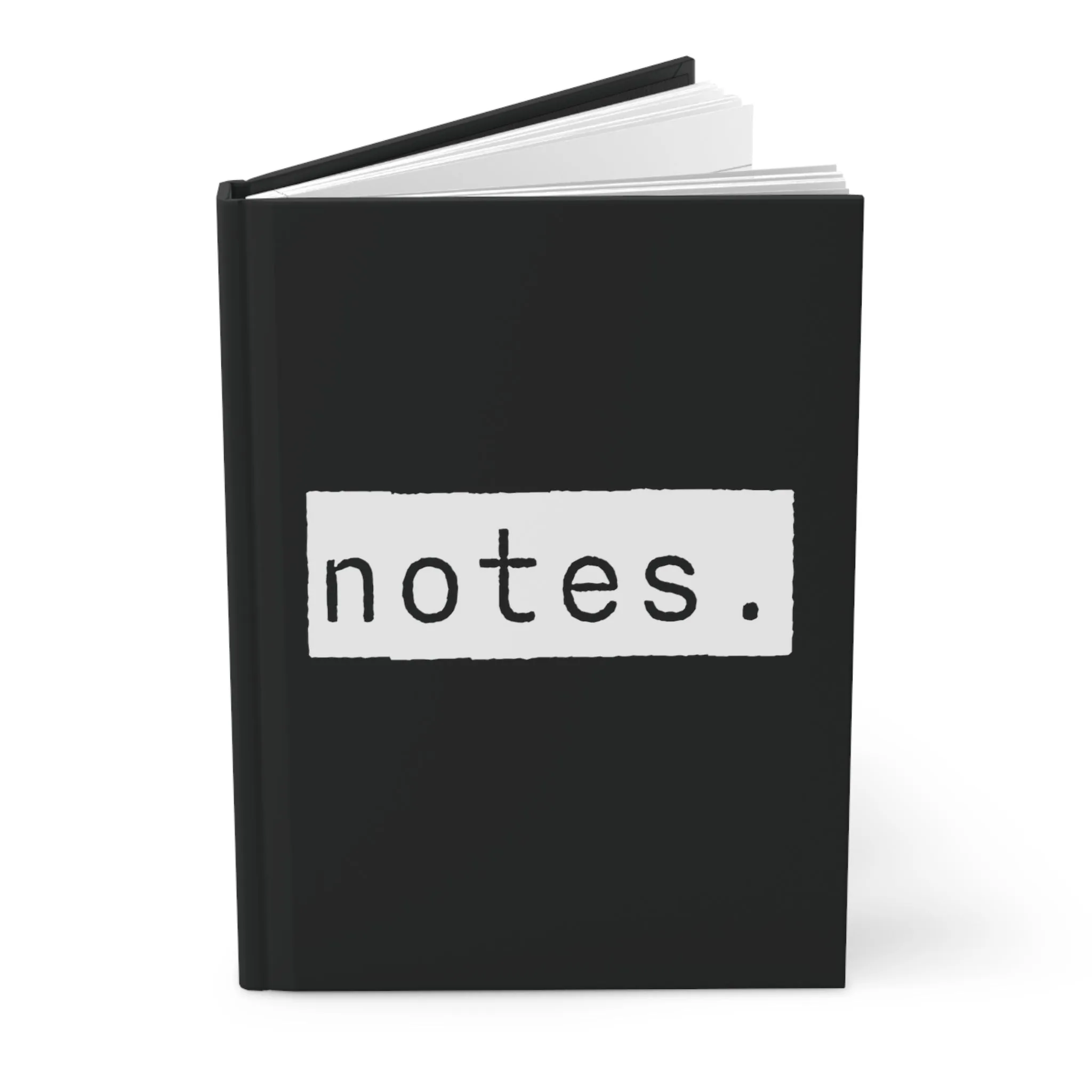 Notes Black Matte Hardcover Journal | Blank Book for Notetaking | Lined Notebook Diary Dream Log