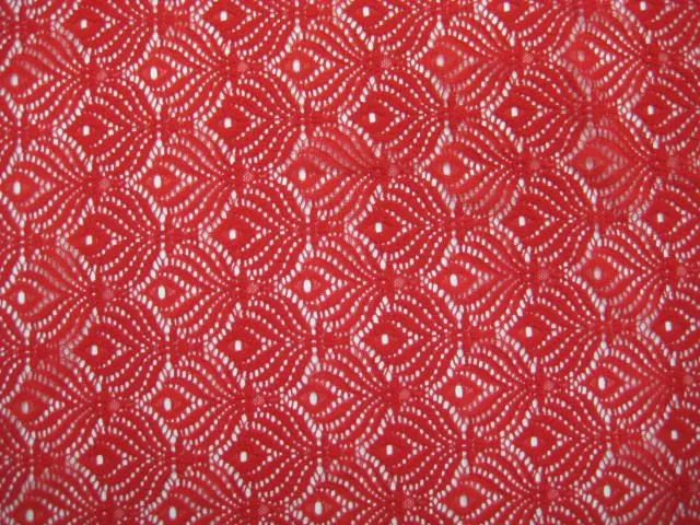 NYLON FLORAL "PREMIERE" STRETCHED LACE KNIT<br><h6>7-RED<br>LACE18-YZ</h6>