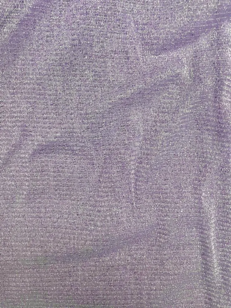 NYLON MESH METALLIC WITH NATURAL STRETCH KNIT<br><h6>5X-LILAC-SILVER<br>389-MESHMTLC</h6>