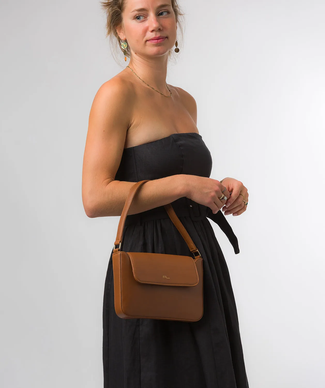 'Olivia' Oak Nappa Leather Evening Bag