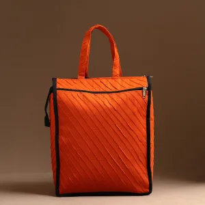 Orange - Handcrafted Cotton Shopping Bag 05