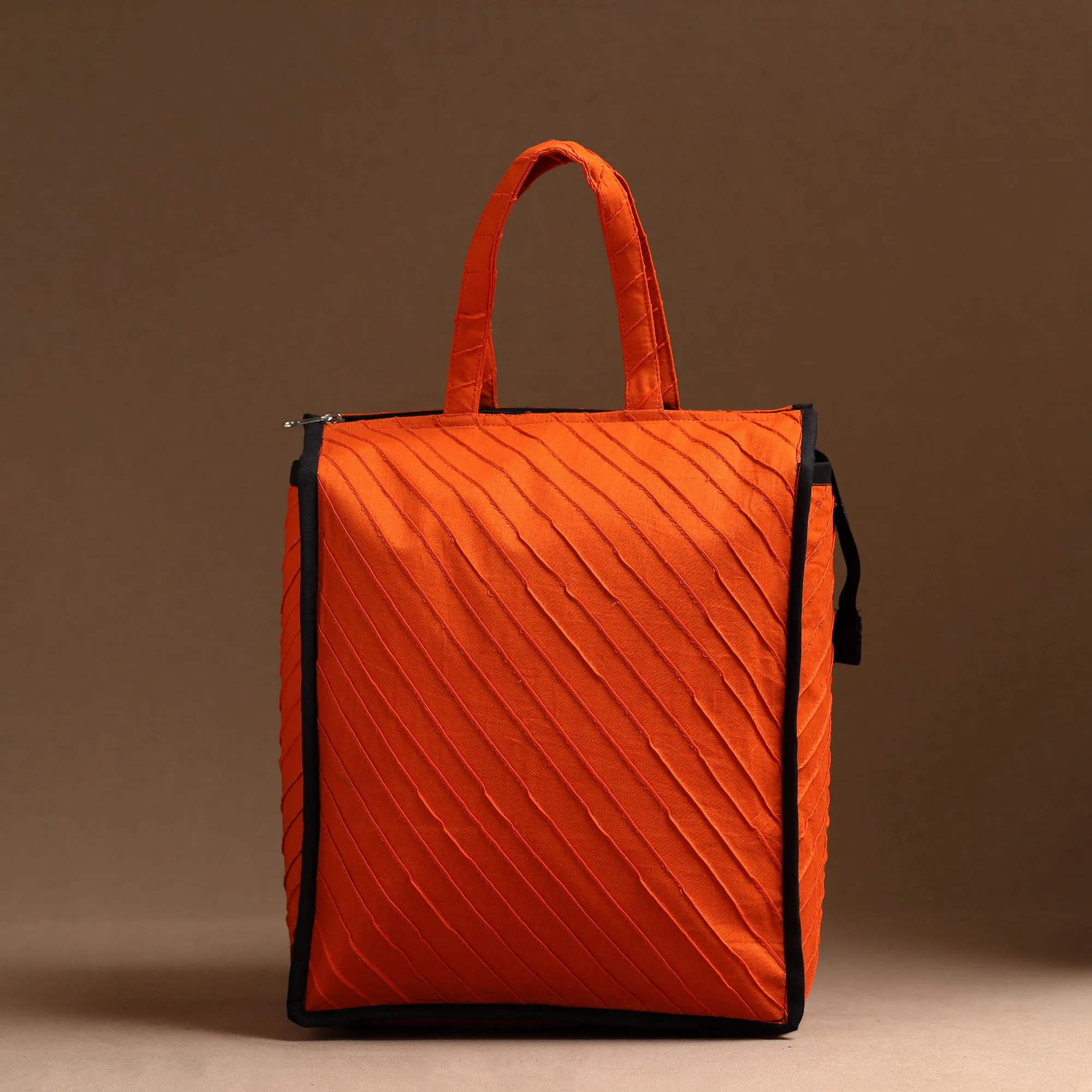 Orange - Handcrafted Cotton Shopping Bag 05
