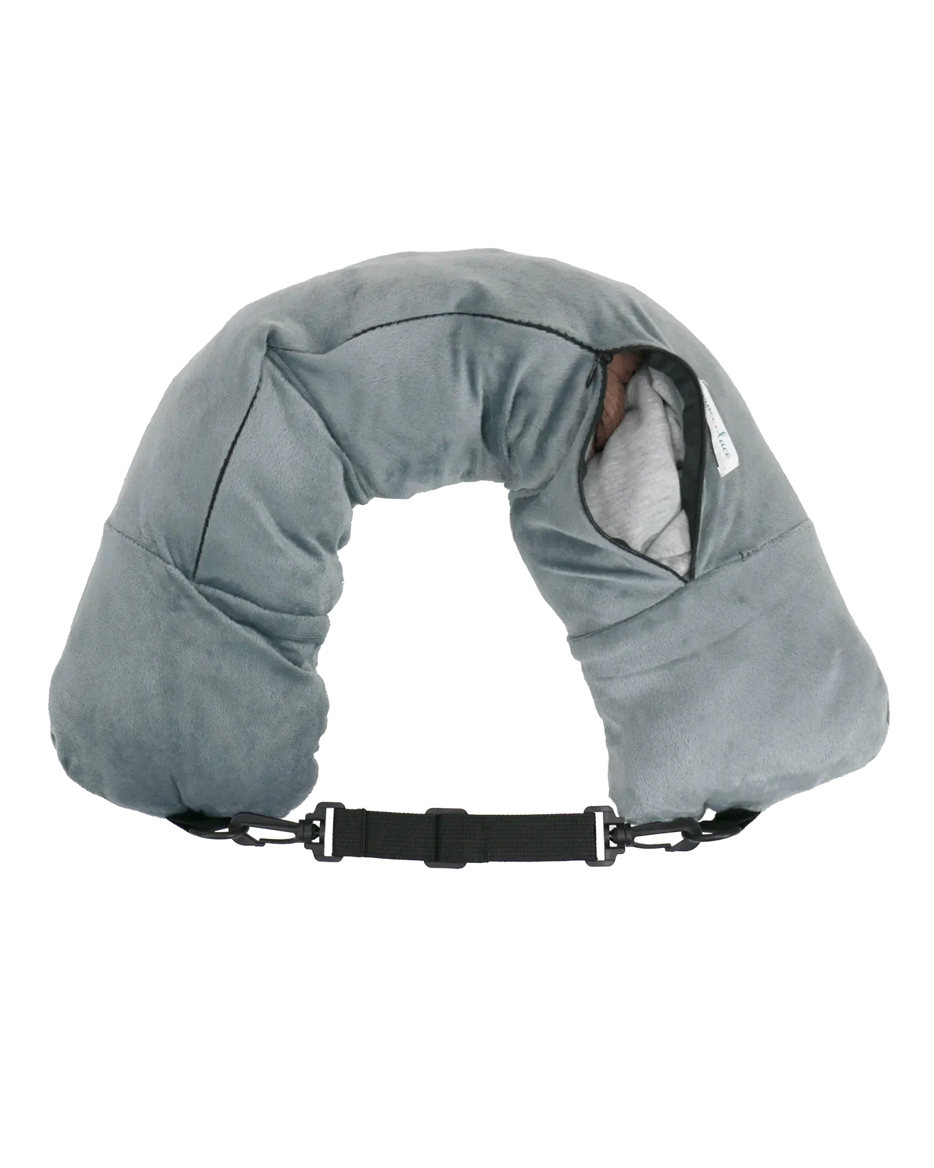 Packable Travel Neck Pillow in Grey