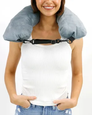 Packable Travel Neck Pillow in Grey