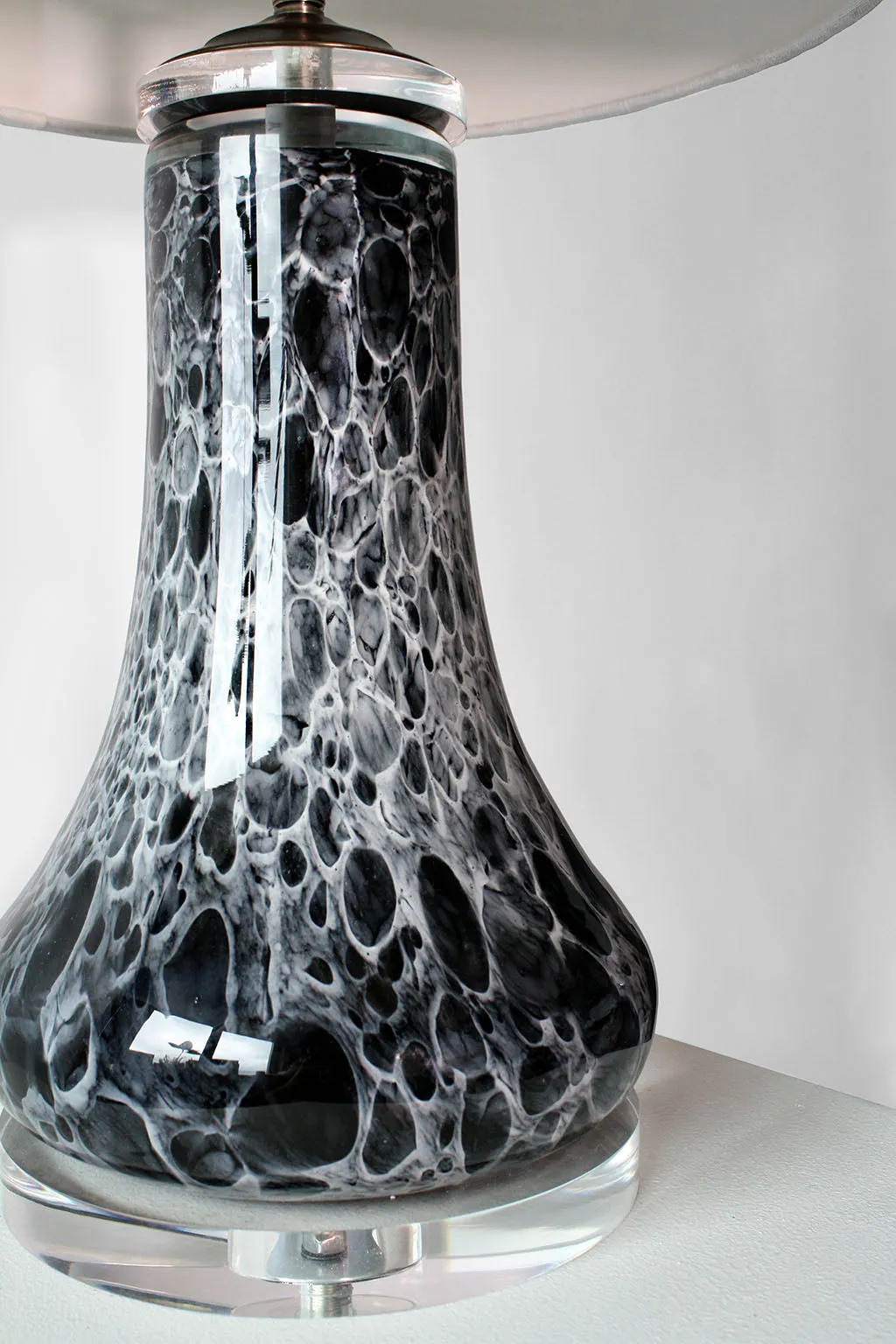 Pair of Blown Glass Table Lamps, France