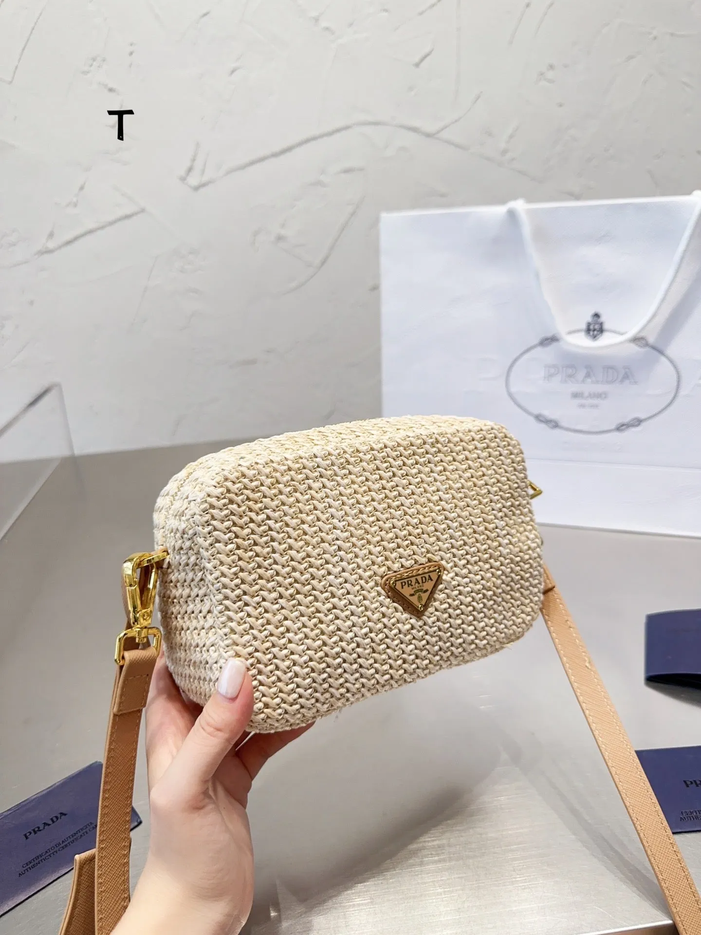 PD244 Crochet Shoulder Bag / 7.4x4.7x2.3inch