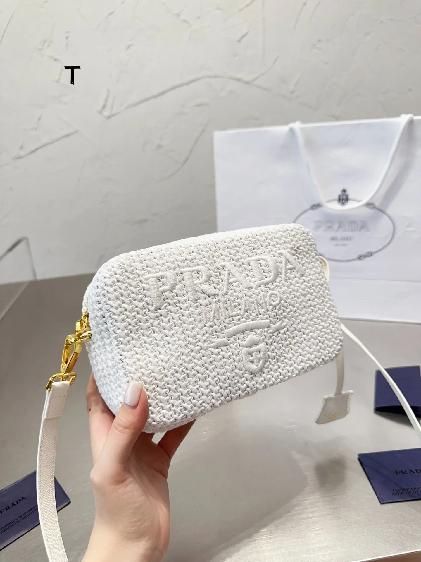 PD244 Crochet Shoulder Bag / 7.4x4.7x2.3inch