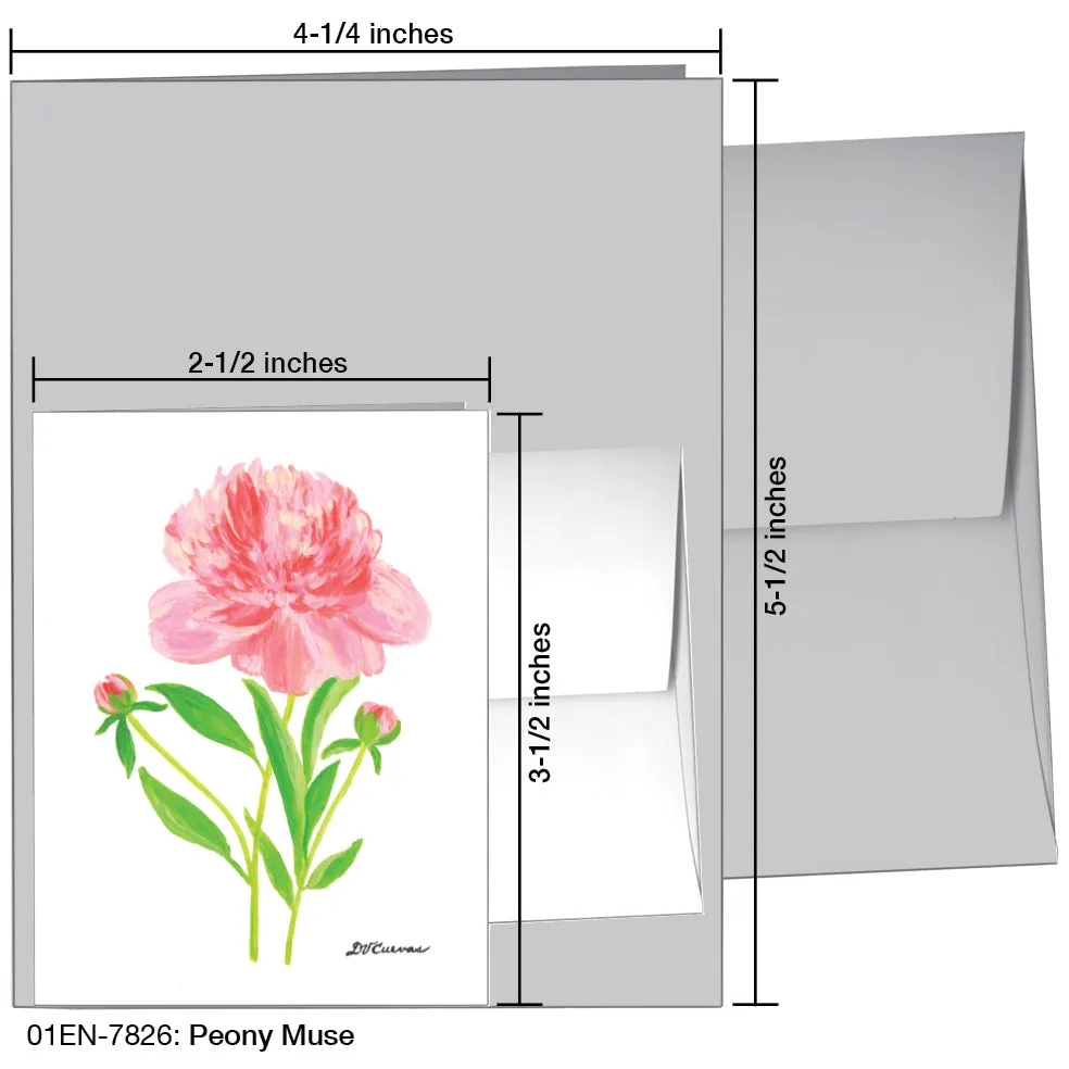 Peony Muse, Greeting Card (7826)