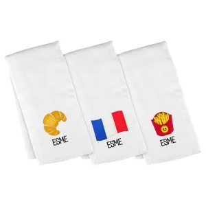 Personalized Emoji Burp Cloth - 3 Pack France