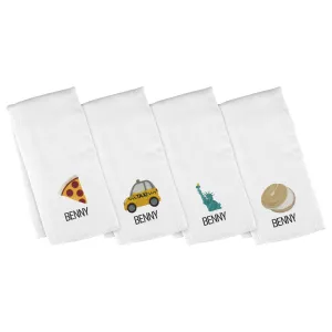Personalized Emoji Burp Cloth - 4 Pack NYC
