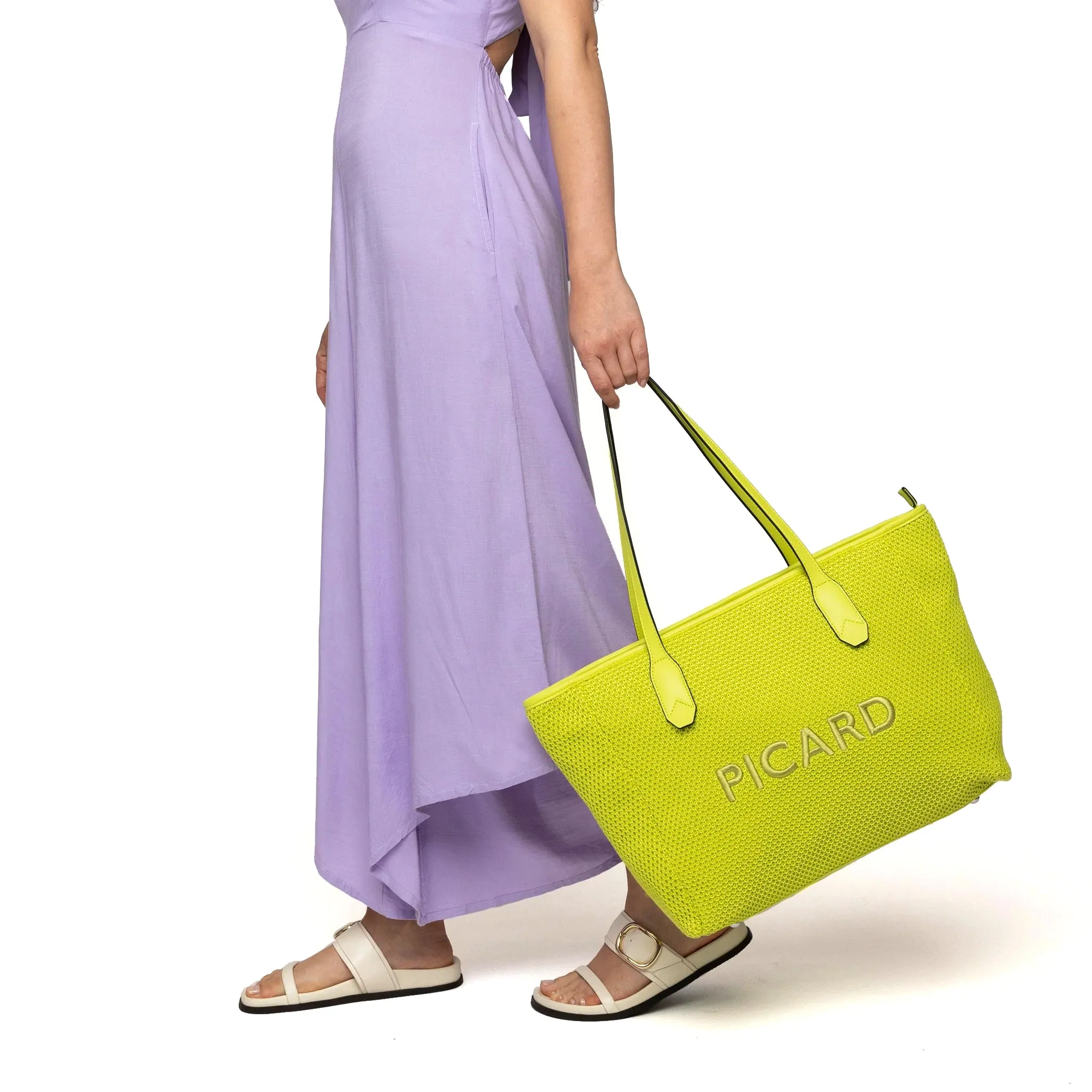 Picard Knitwork Ladies Tote Bag  (Lime Yellow)