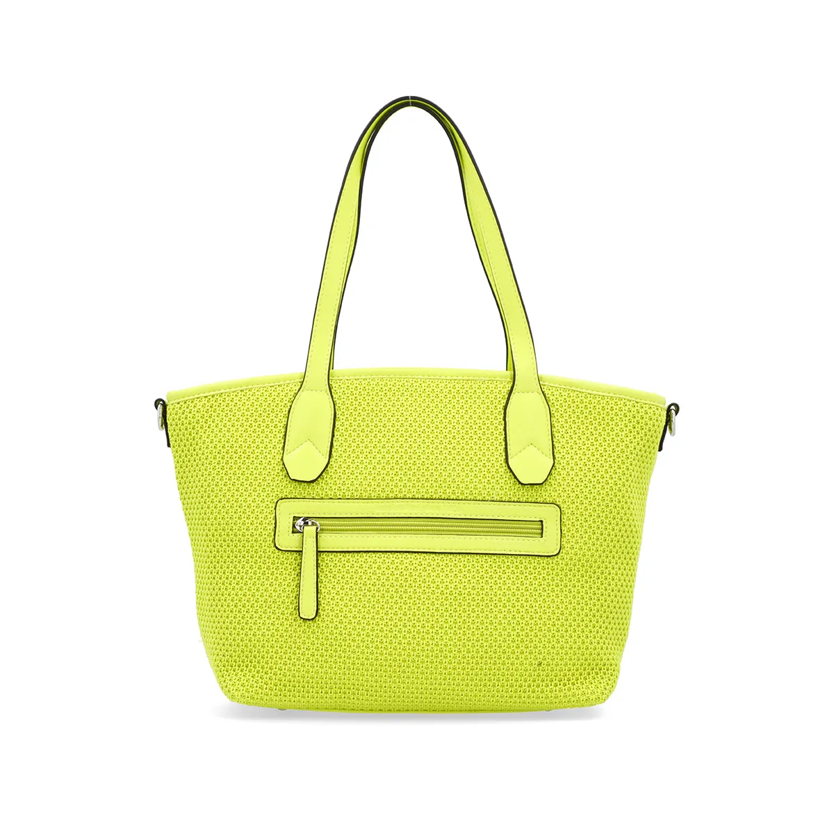 Picard Knitwork Ladies Tote Bag with detachable strap (Lime Yellow)