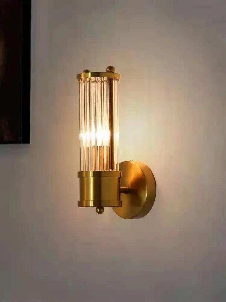 Post-modern crystal wall lamp creative living room TV background wall bedroom bedside lamp hotel aisle light luxury wall lamp