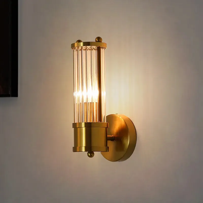 Post-modern crystal wall lamp creative living room TV background wall bedroom bedside lamp hotel aisle light luxury wall lamp