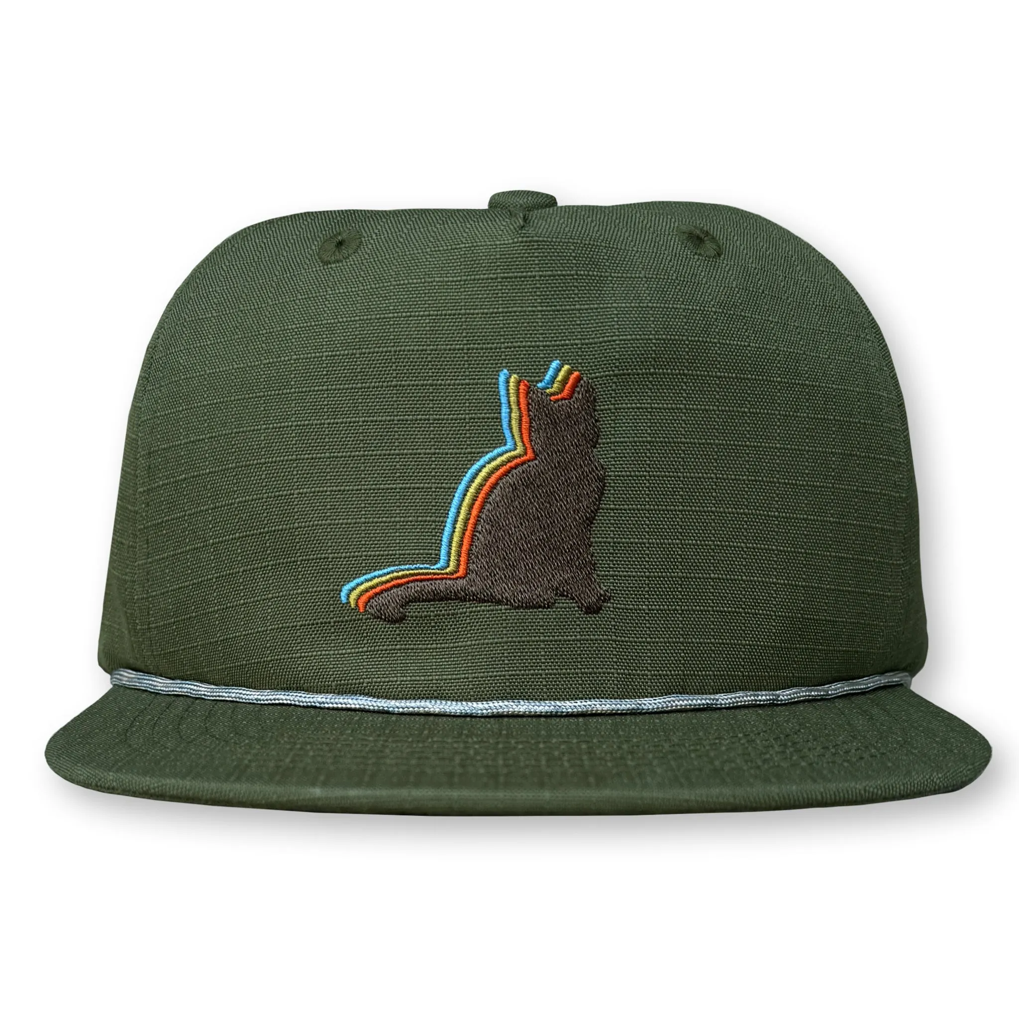 Poster Nutbag Rope Hat / Olive Ripstop Nylon with Heathbar Cat