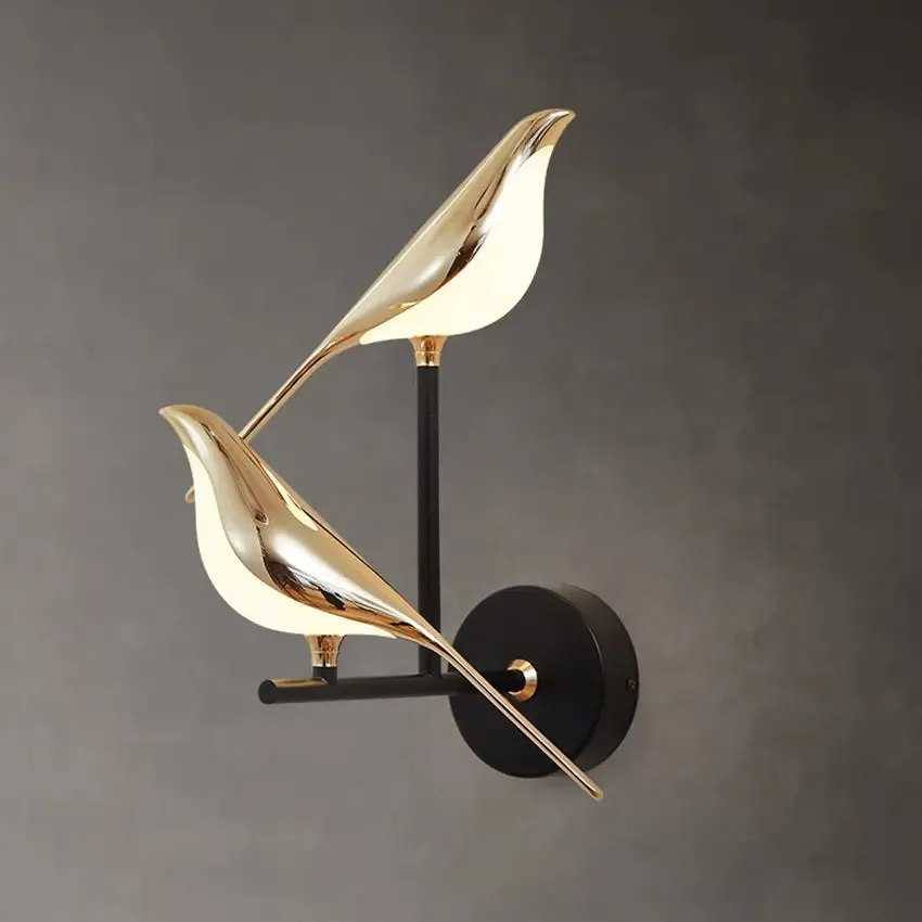 Postmodern Bird Led Wall Lamp Acrylic Bedroom Bedside Wall Sconce Hallway Aisle Staircase Indoor Wall Light Fixtures