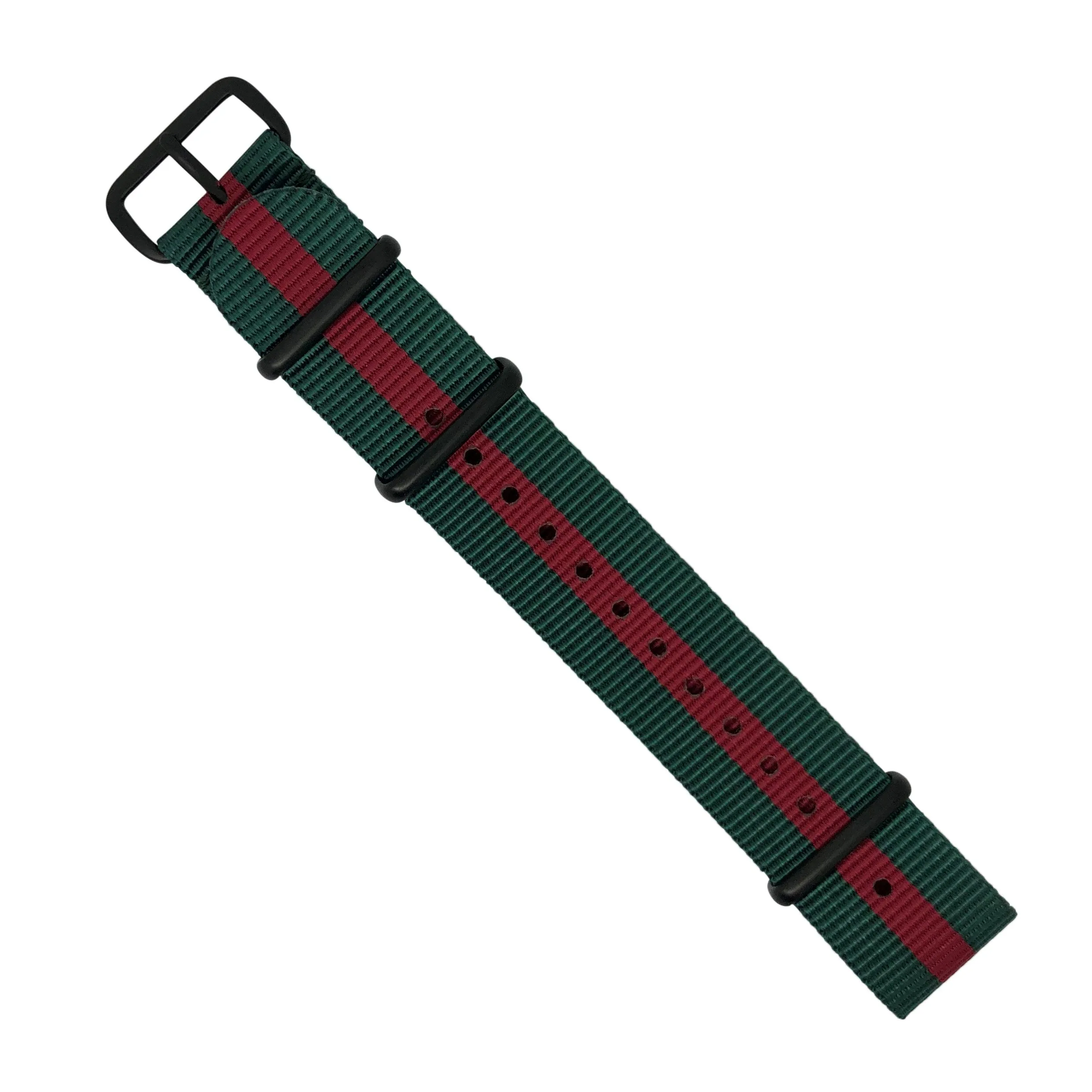 Premium Nato Strap in Green Red