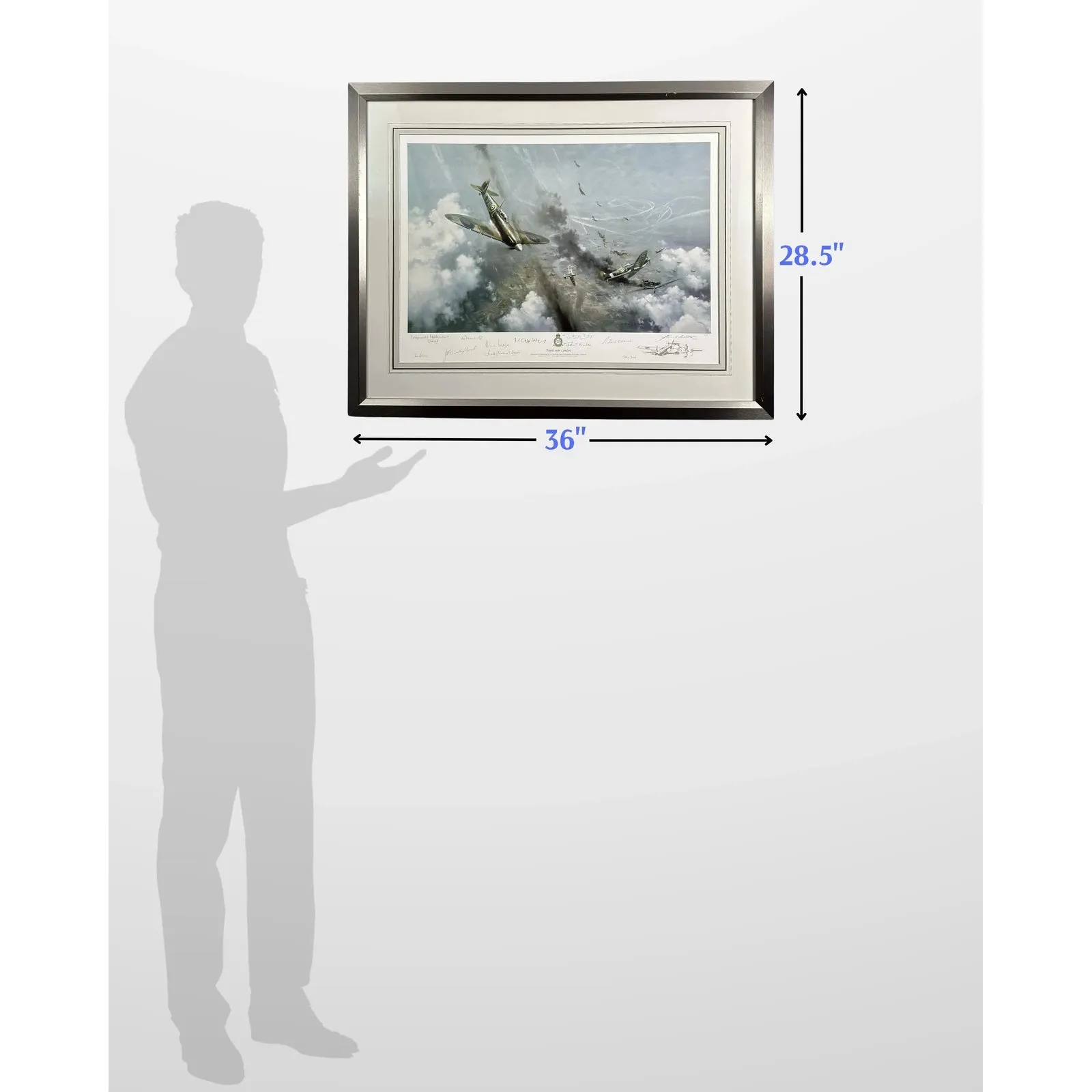 "Battle Over London" — Signed by pilots and crew — Framed — Includes Certificate of Authenticity
