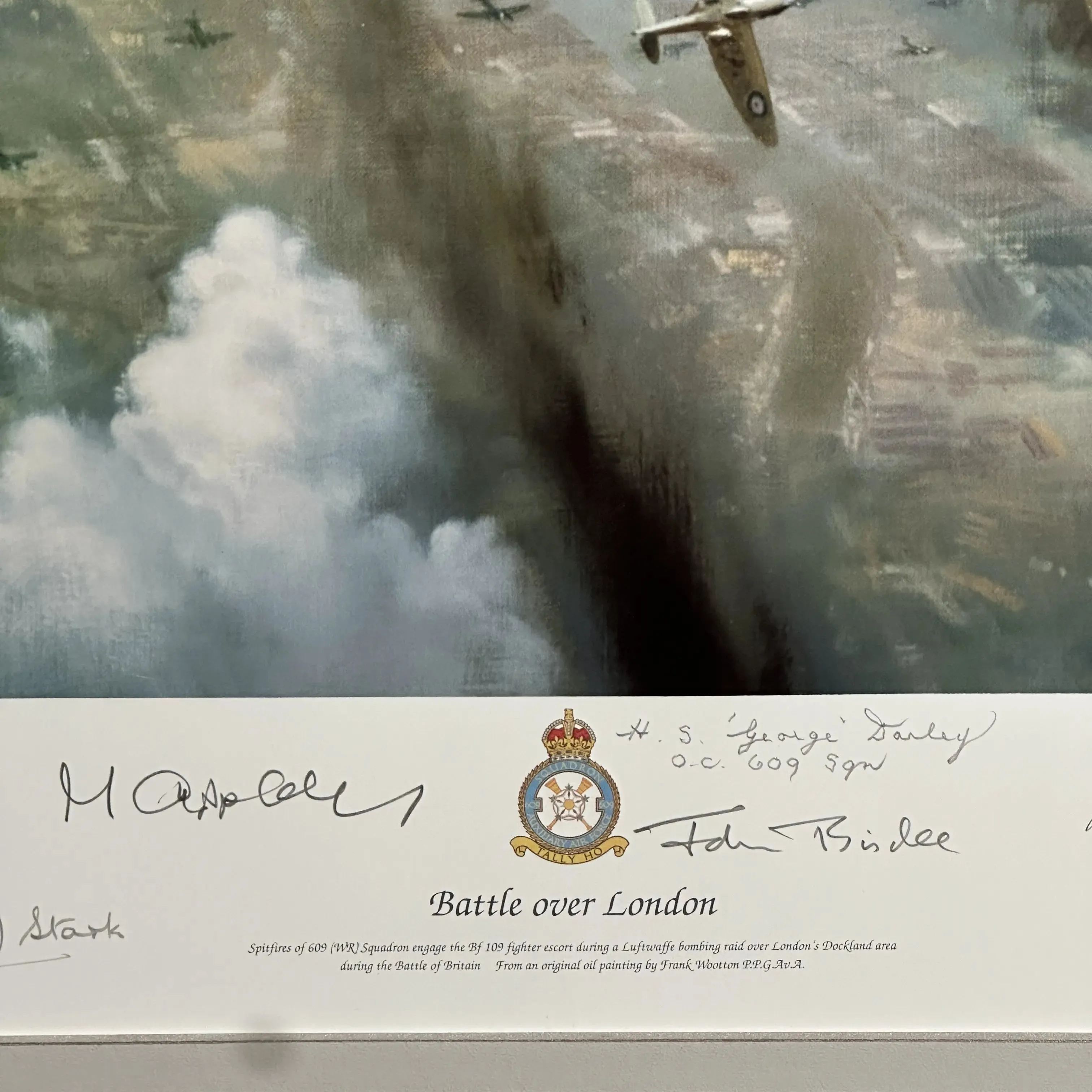 "Battle Over London" — Signed by pilots and crew — Framed — Includes Certificate of Authenticity