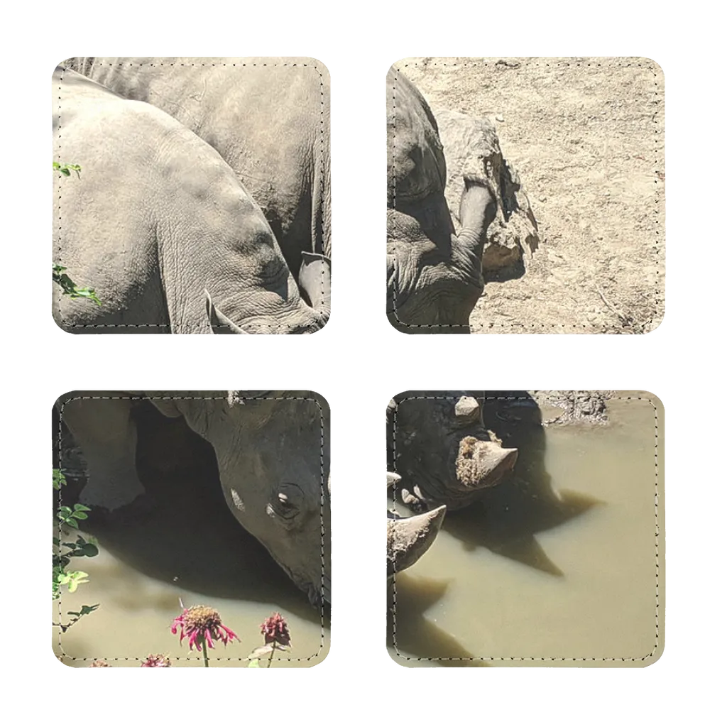 Rhino Sublimation Coasters Pack of Four