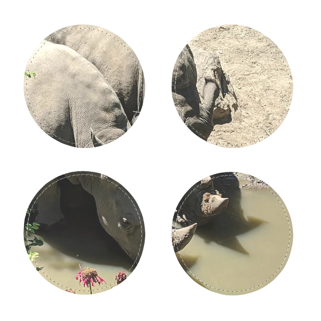 Rhino Sublimation Coasters Pack of Four