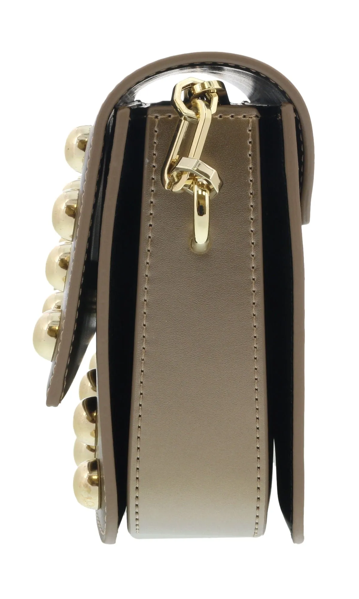 Roberto Cavalli HXLPGW 102 Bronze Studded Medium Shoulder Bag