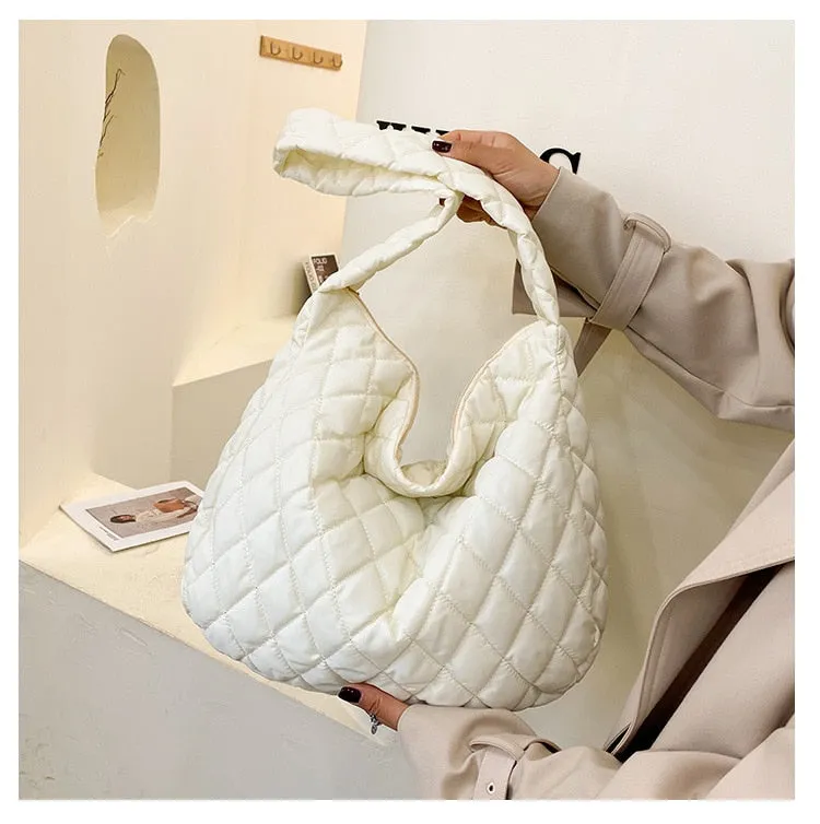 Roomy Quilted Shopper with Zip Closure