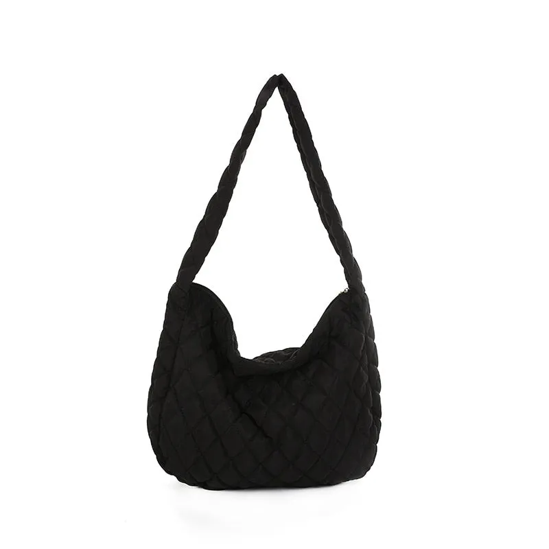 Roomy Quilted Shopper with Zip Closure