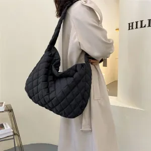 Roomy Quilted Shopper with Zip Closure