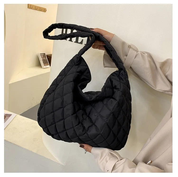 Roomy Quilted Shopper with Zip Closure