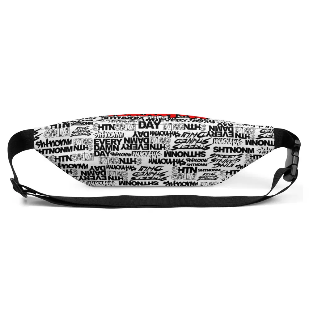 SHTNONM - White Fanny Pack (Red)