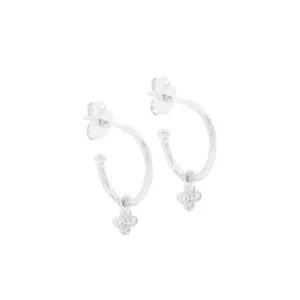 Silver Luminous Hoops
