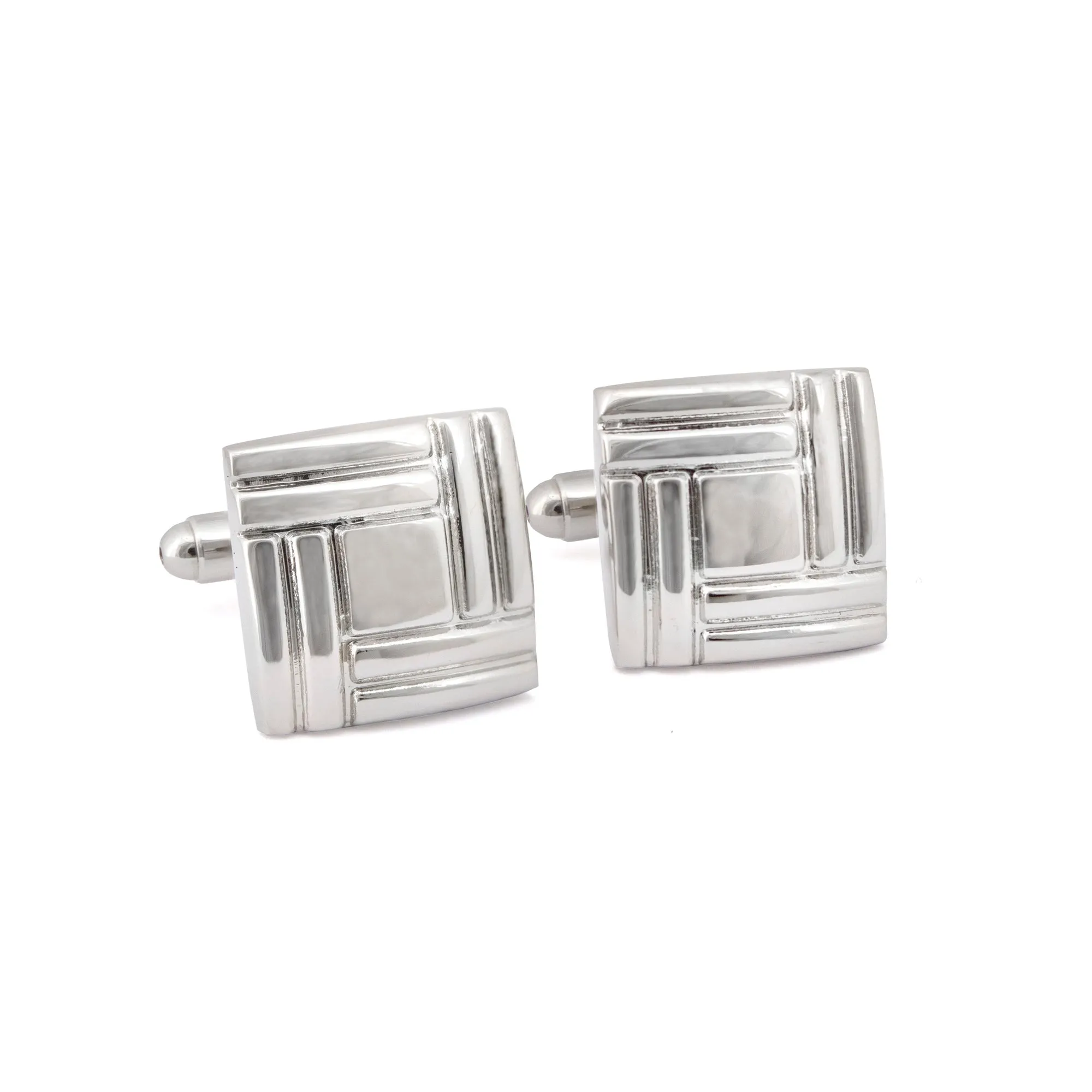 Simple Square Weaving Details Cufflinks