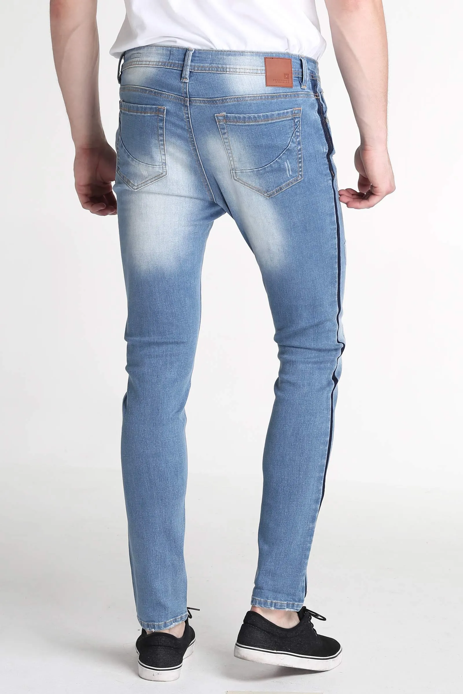 Skinny Fit Jeans With Patch Details