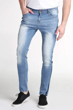 Skinny Fit Jeans With Patch Details