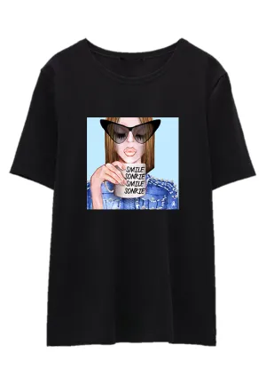 SMILE Black T-Shirt