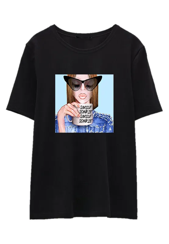 SMILE Black T-Shirt