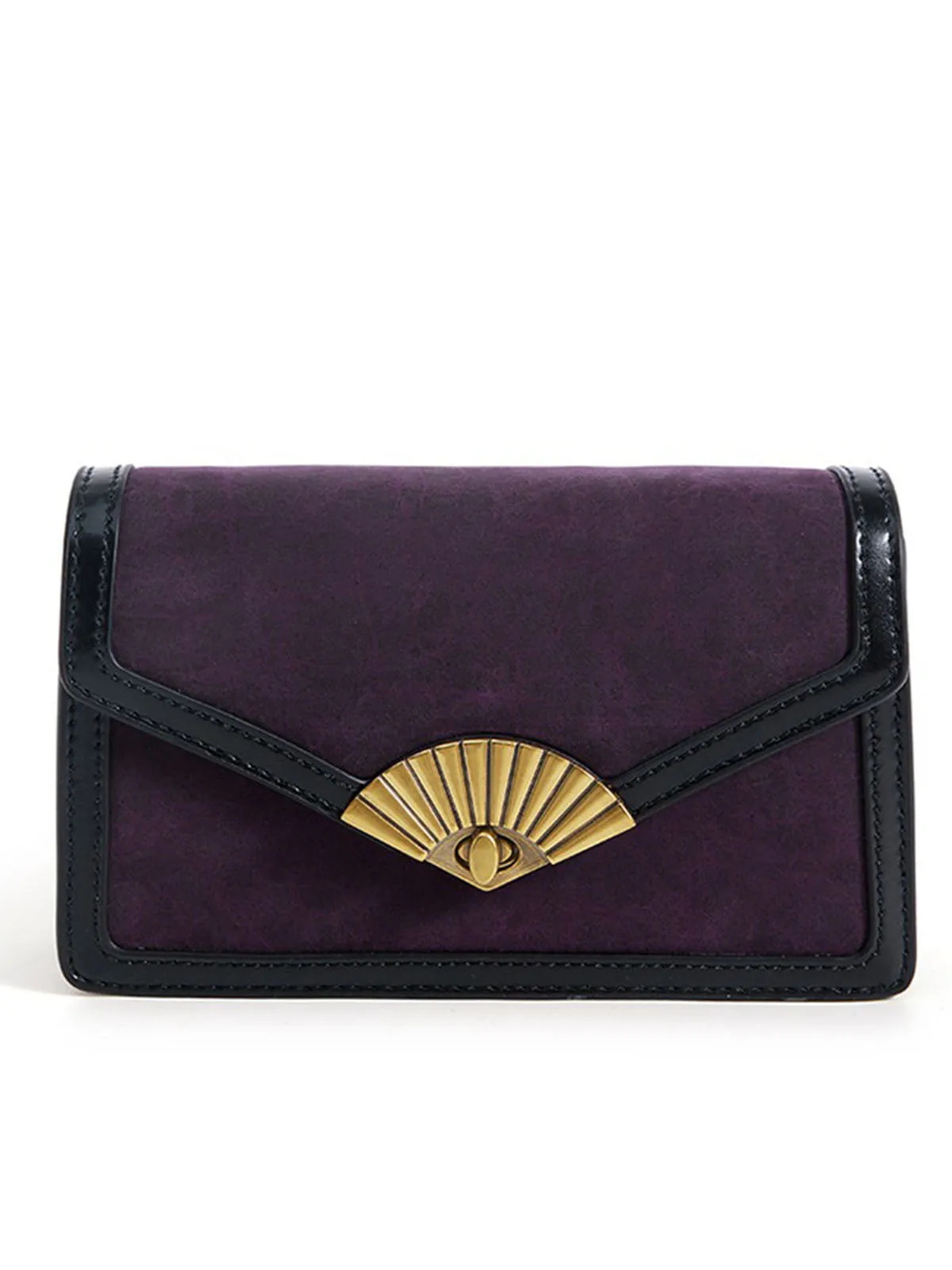 Smting | pearl chain mini flap bag with Folding Fan Lock