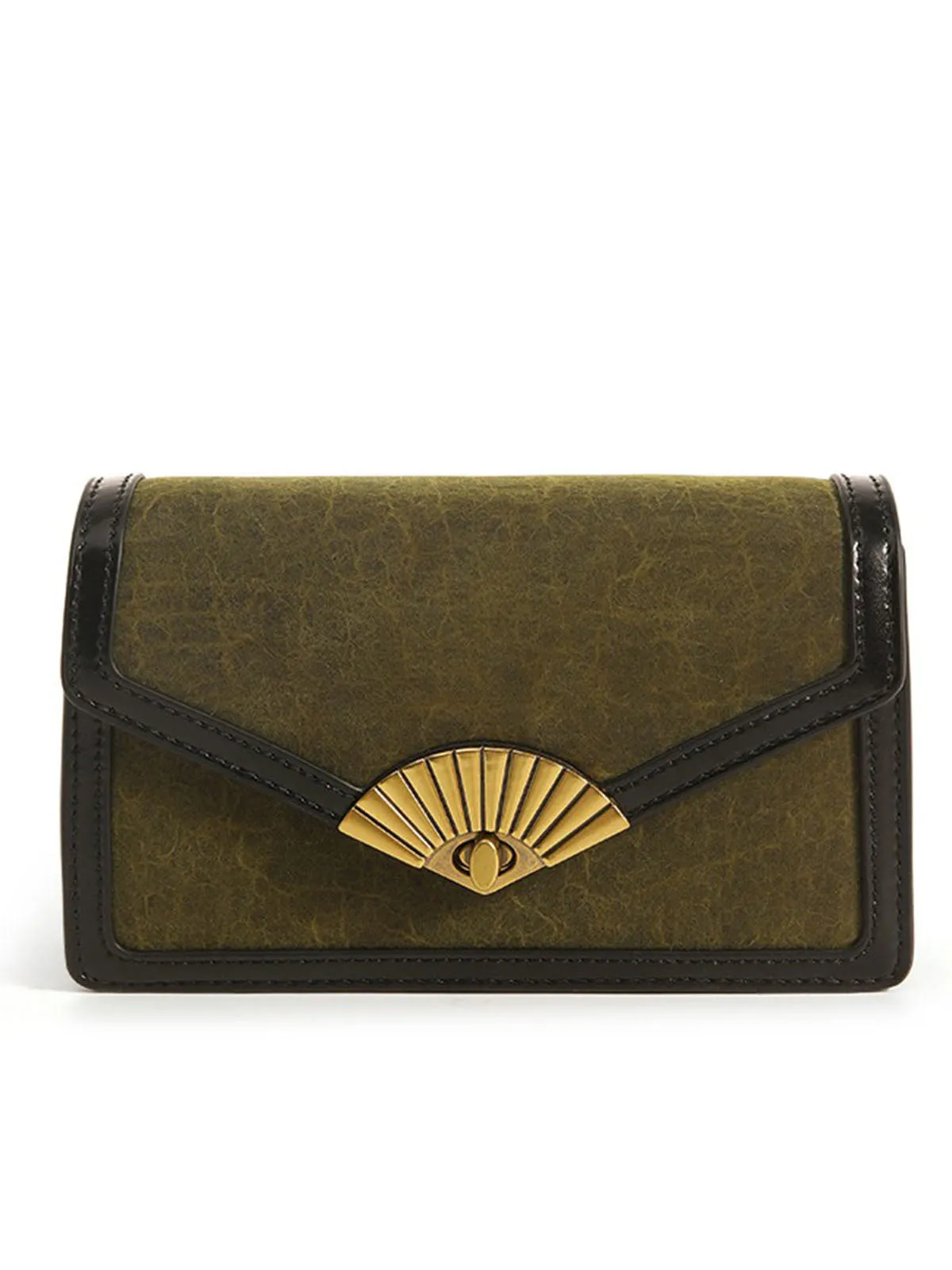 Smting | pearl chain mini flap bag with Folding Fan Lock