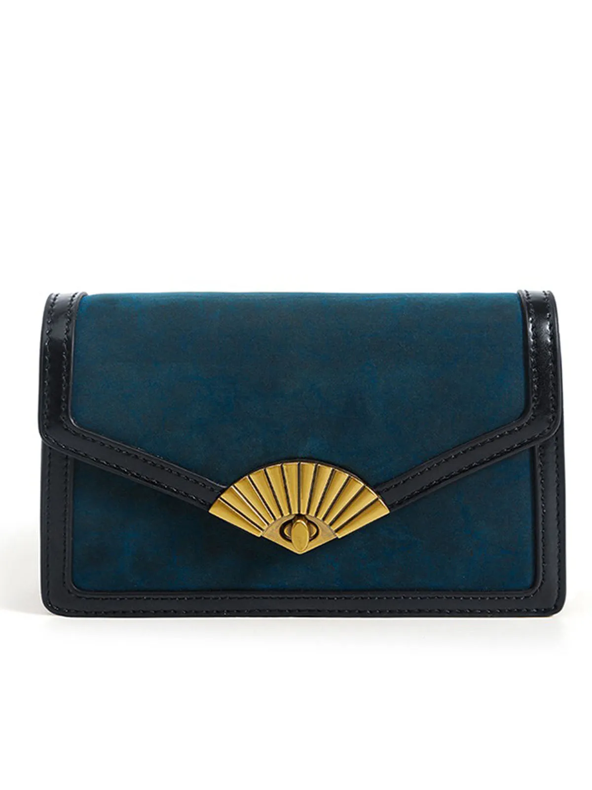 Smting | pearl chain mini flap bag with Folding Fan Lock