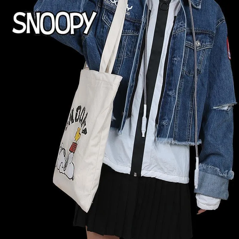 Snoopy Canvas Shopping Tote Bag