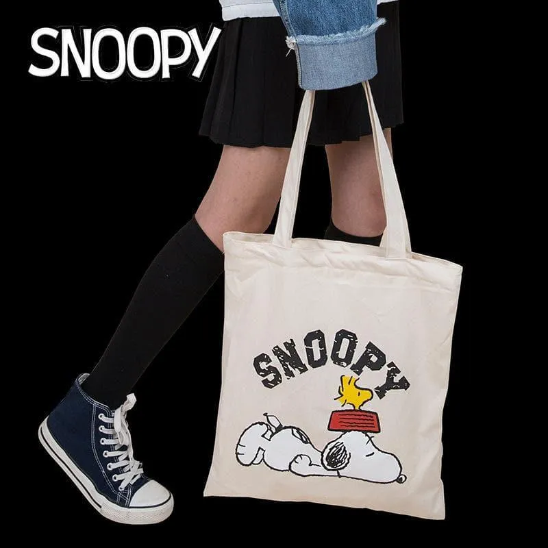 Snoopy Canvas Shopping Tote Bag
