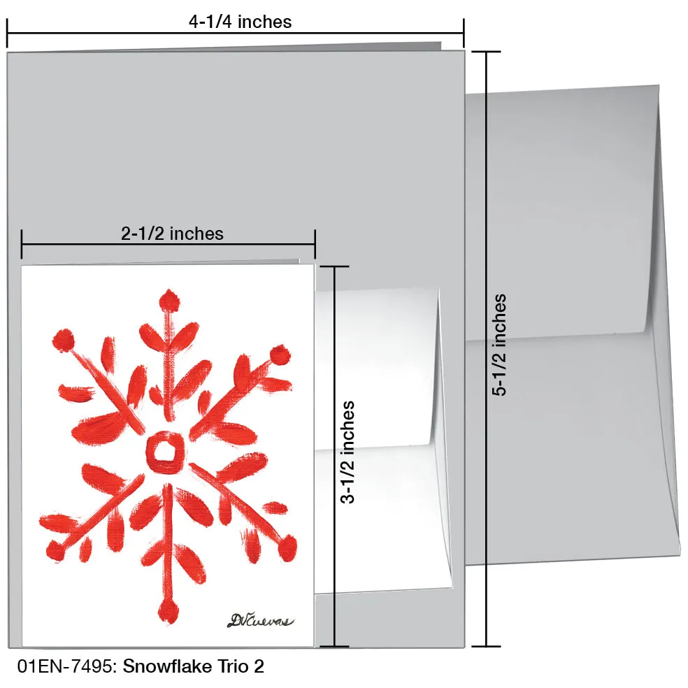 Snowflake Trio 2, Greeting Card (7495)