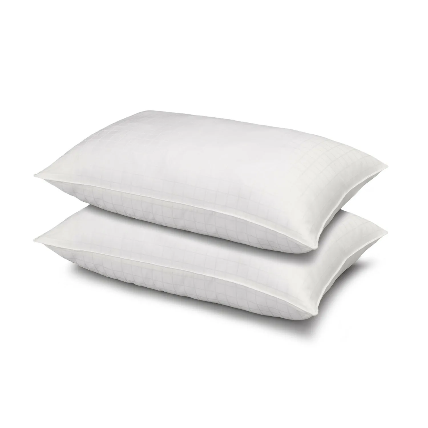 Soft Gel Filled 100% Cotton Dobby Windowpane Shell Stomach Sleeper Pillow