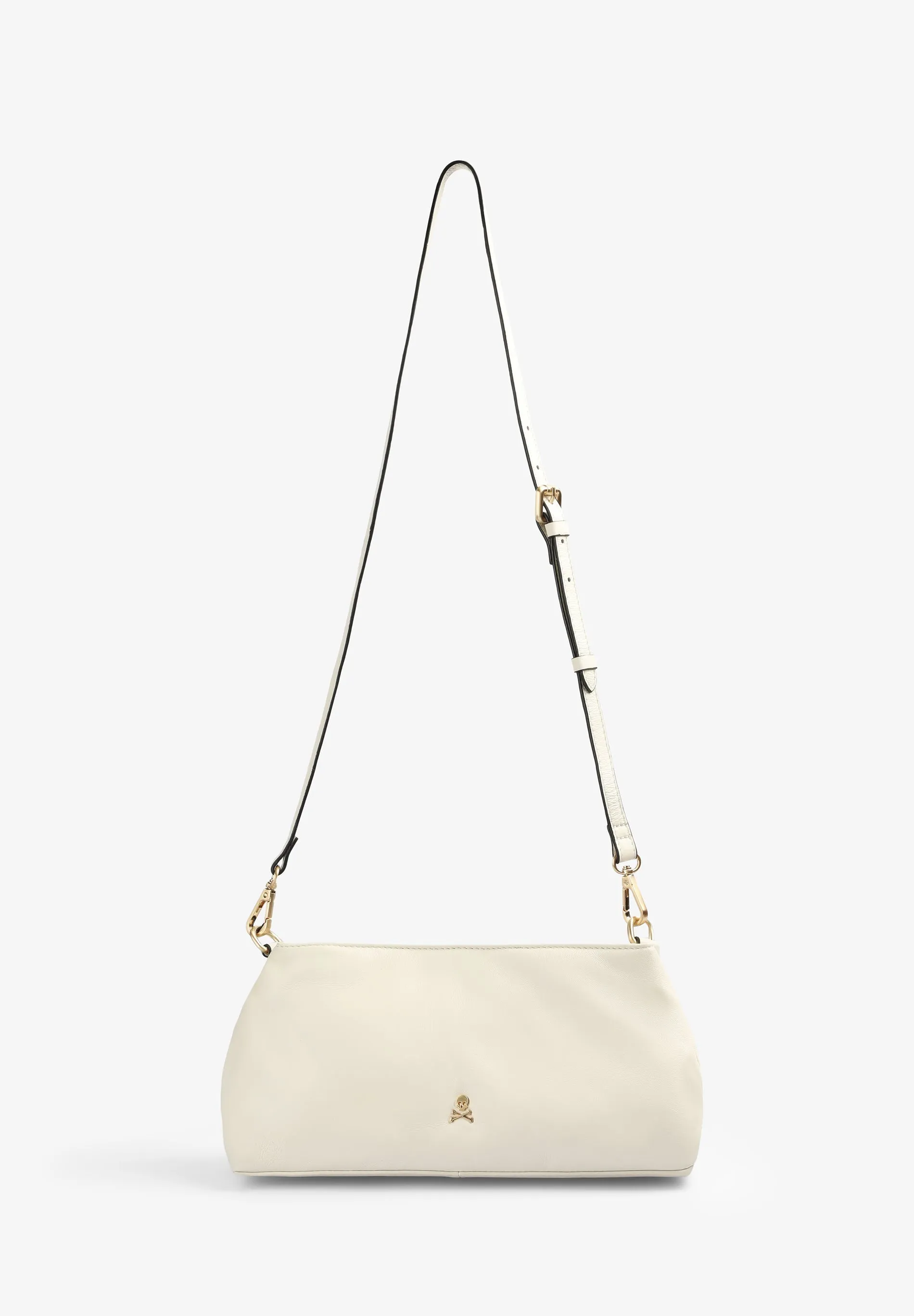 SOFT LEATHER BAG WITH CRYSTAL DETAILS
