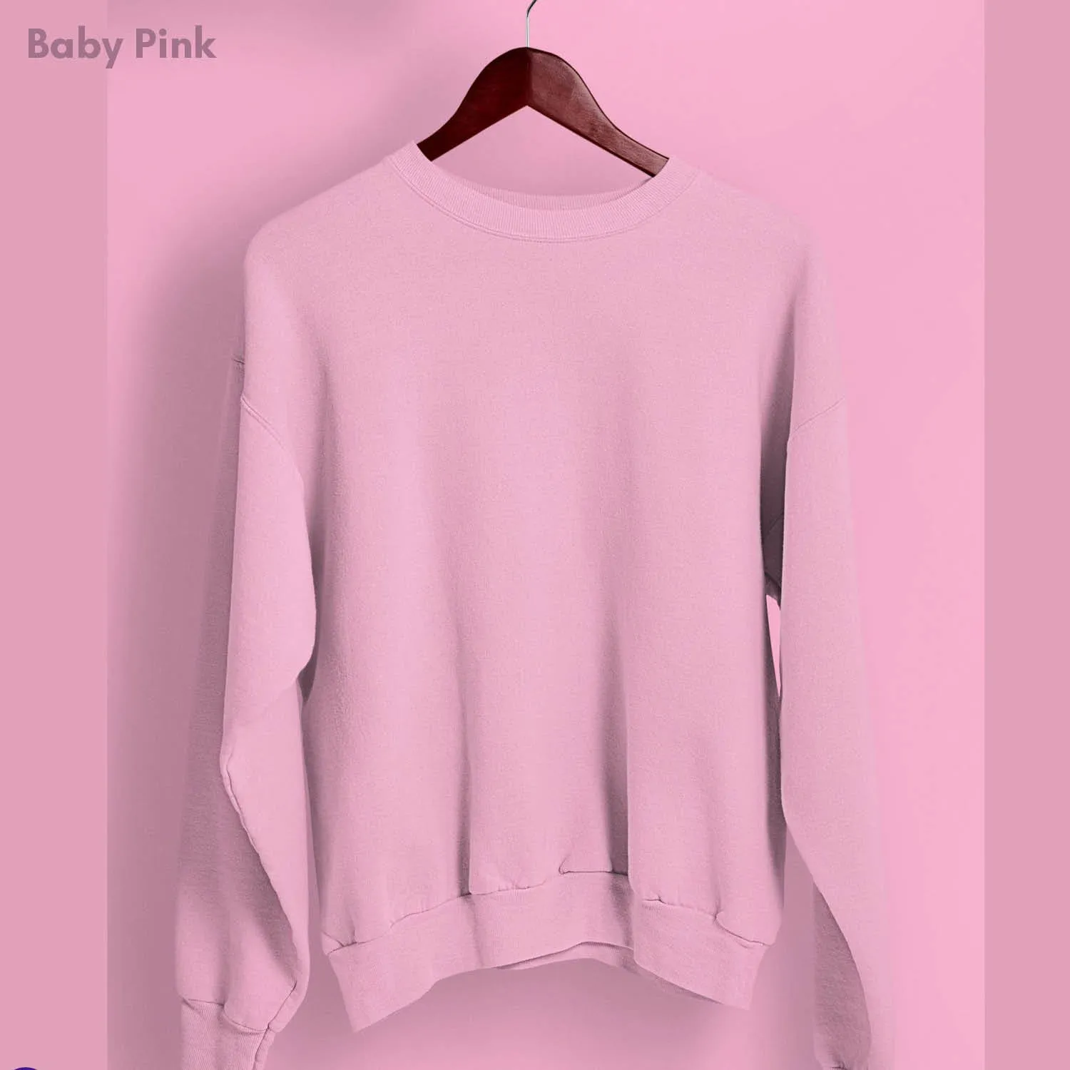 Solid Pack of 4: Drop Shoulder Sweatshirt
