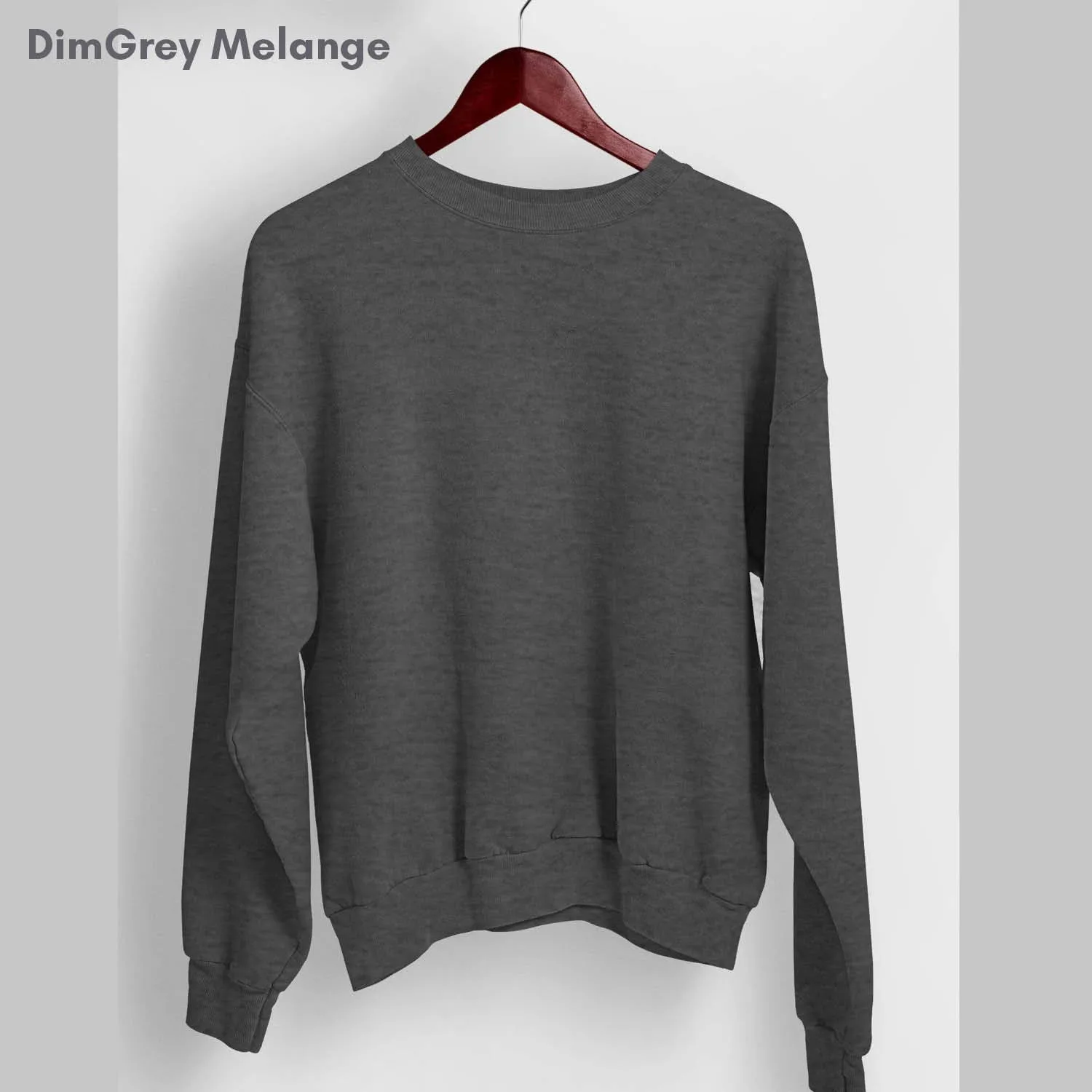 Solid Pack of 4: Drop Shoulder Sweatshirt