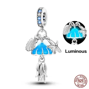 Squid Luminous Charm Beads (Glows in the dark)