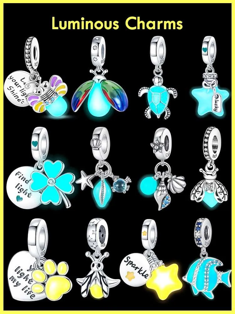 Starfish Luminous Charm Beads (Glows in the dark)